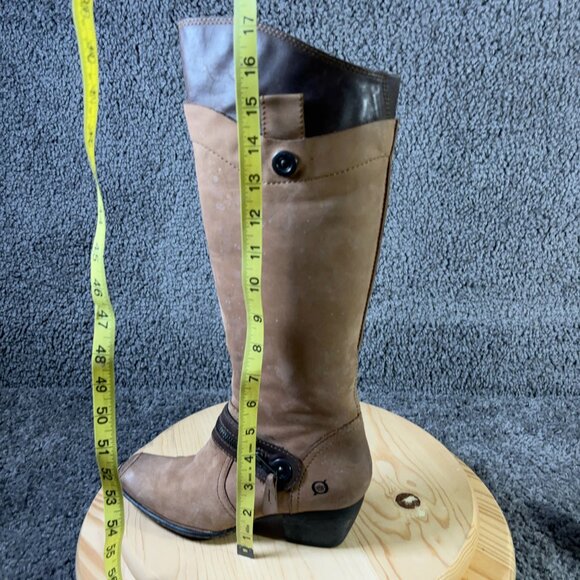 Born Riding Boots Nenna Womens Sz 6.5 Leather Brown Harness Knee High Equestrian - Picture 6 of 10